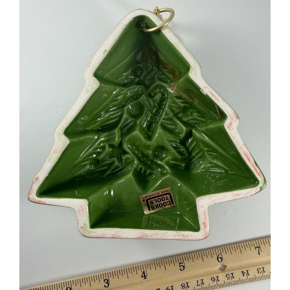 Vintage 1980's Cook's Tools Ceramic Christmas Tree Wreath Decorative Molds - Picture 9 of 10